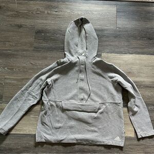 Women’s Adidas Gray Quarter-zip sweatshirt